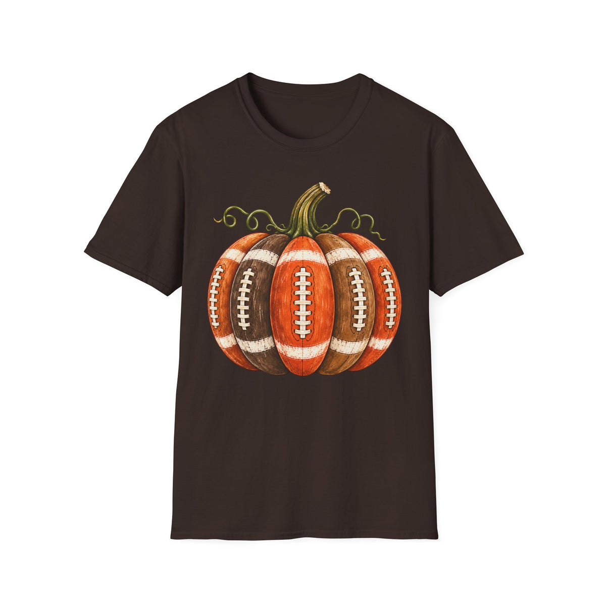 Fall Football Pumpkin – Vintage Autumn Graphic T-Shirt