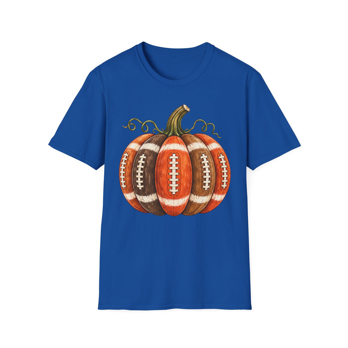 Fall Football Pumpkin – Vintage Autumn Graphic T-Shirt