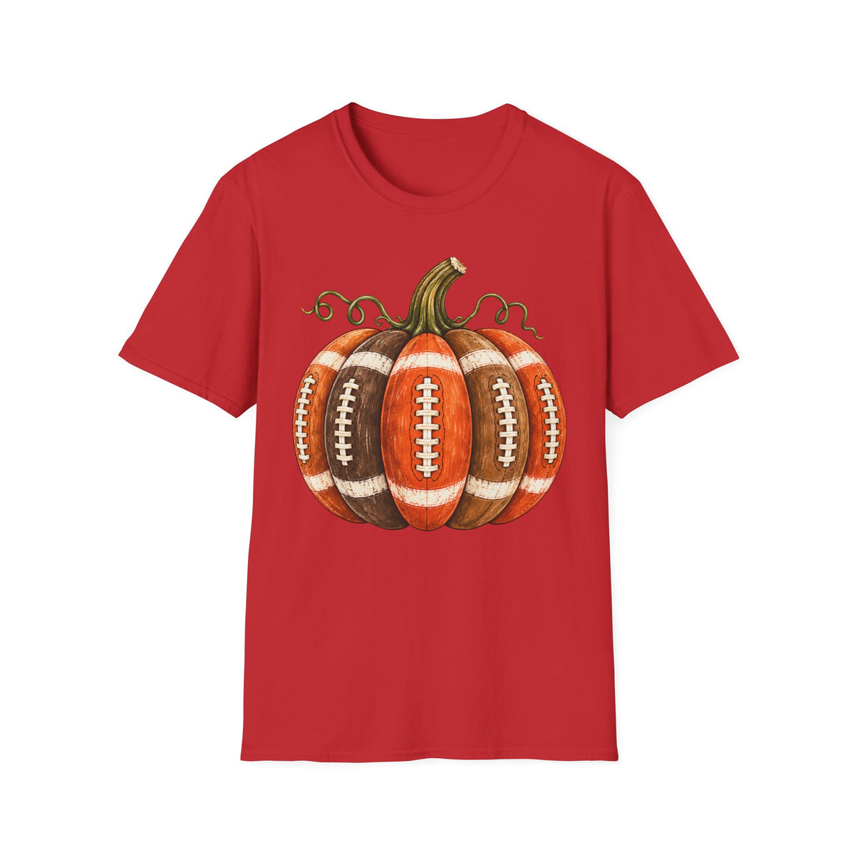 Fall Football Pumpkin – Vintage Autumn Graphic T-Shirt