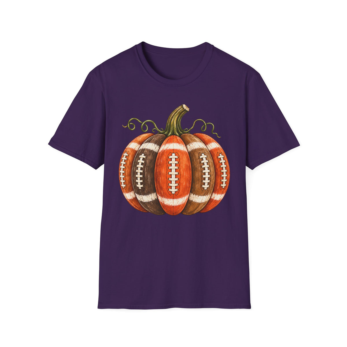 Fall Football Pumpkin – Vintage Autumn Graphic T-Shirt
