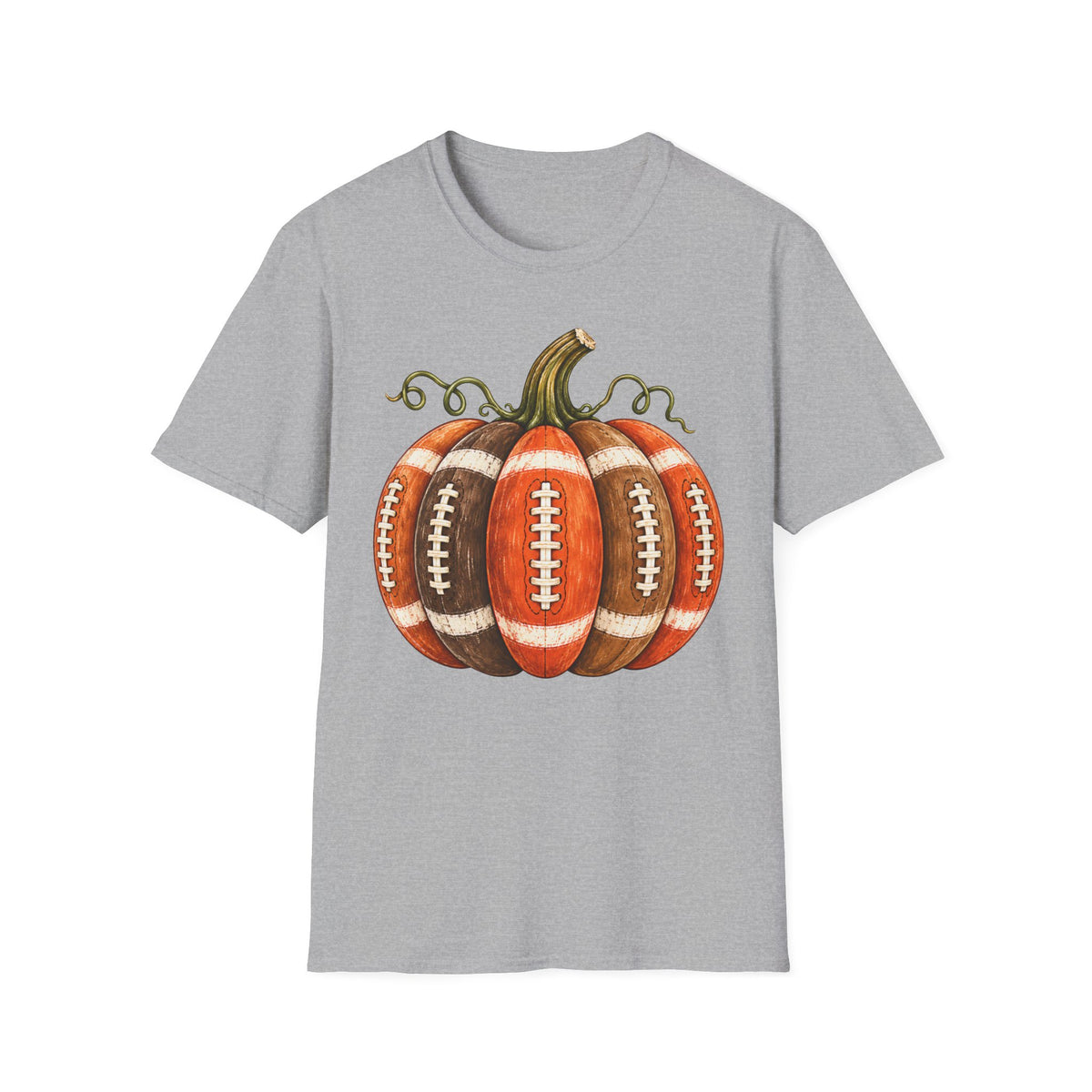 Fall Football Pumpkin – Vintage Autumn Graphic T-Shirt