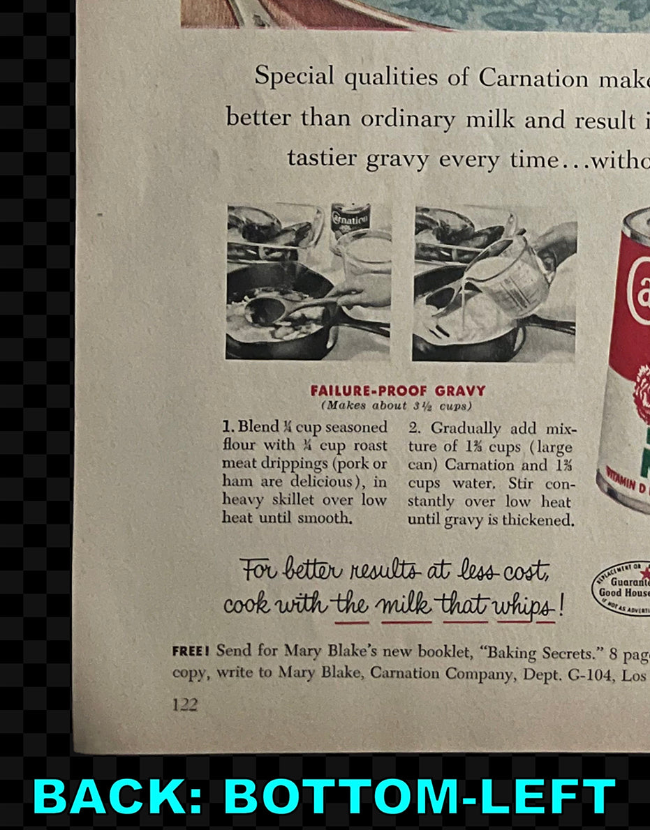 Coca-Cola / Carnation Evaporated Milk — Vintage Magazine Advertisement, c. 1954