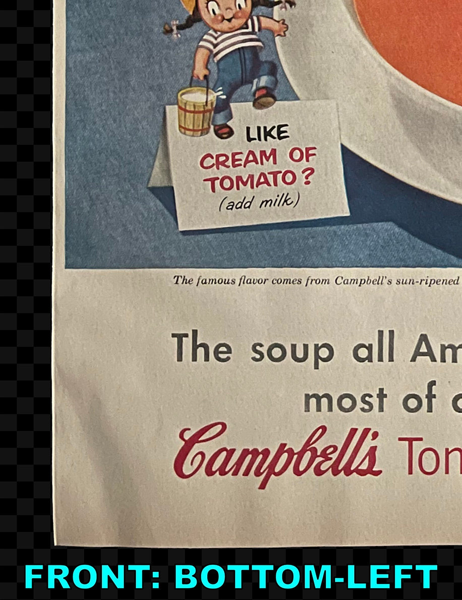 Campbell’s Tomato Soup / Nabisco Cookies — Vintage Magazine Advertisement, c. 1954