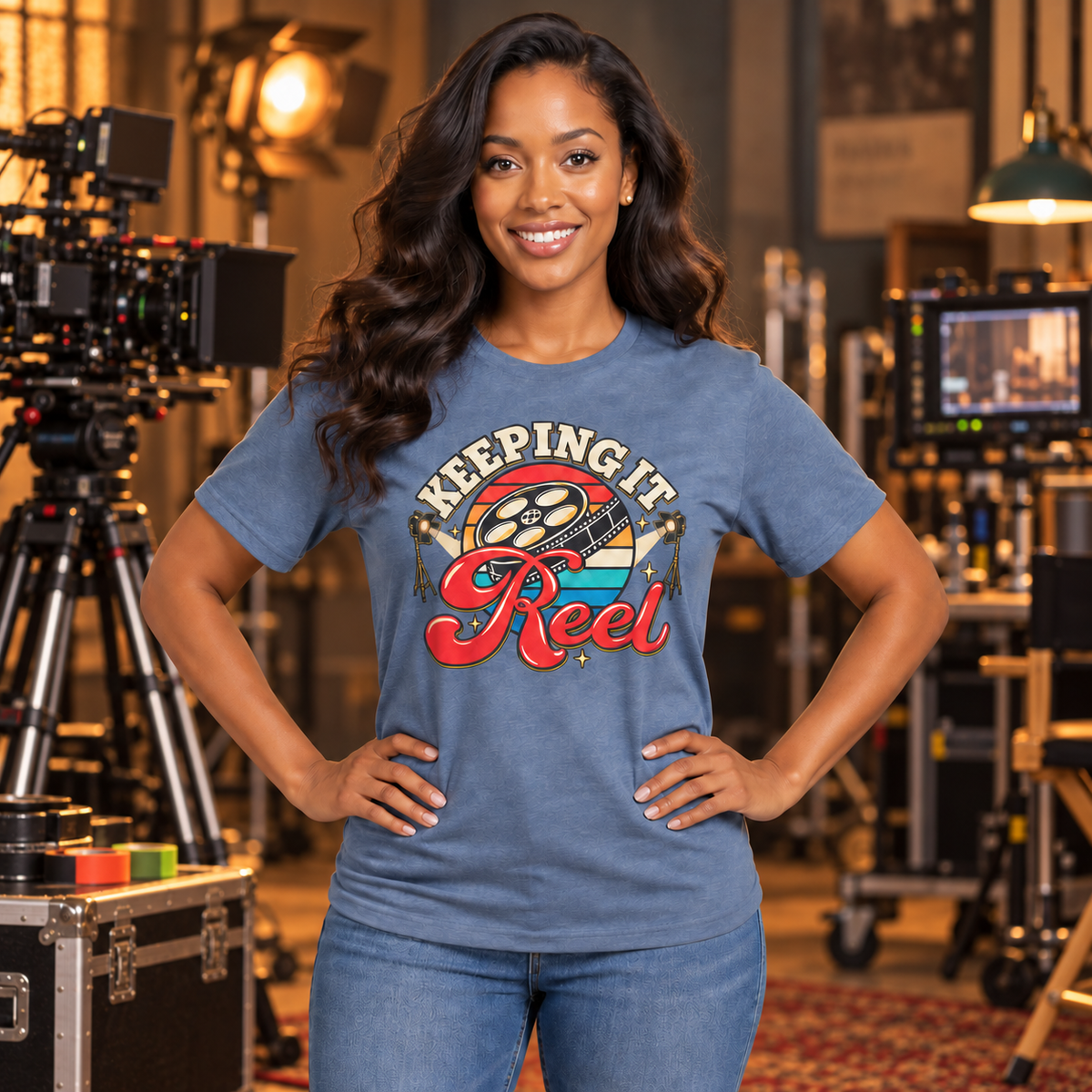 Keeping It Reel – Retro Filmmaker & Movie Lover T-Shirt