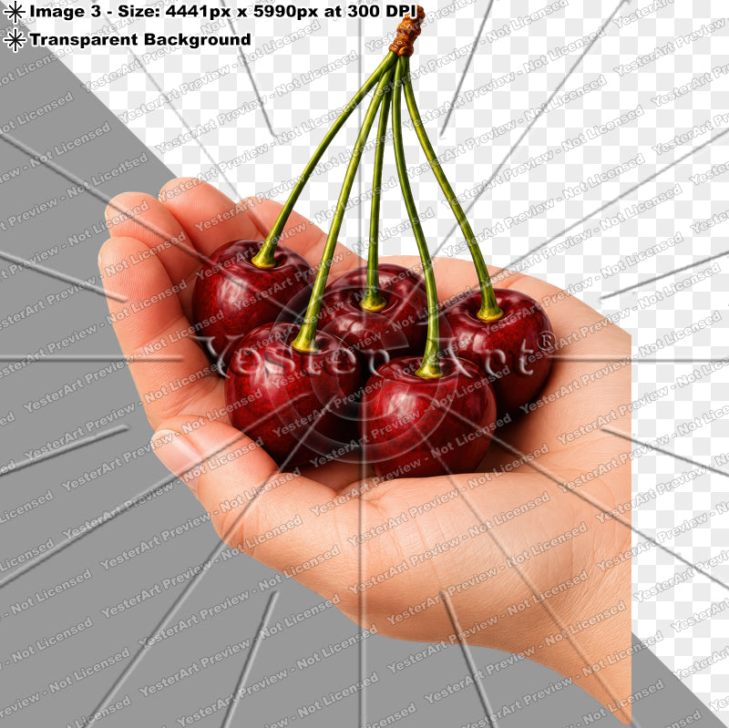 Montmorency Cherry with Stem | Digital Artwork Download)
