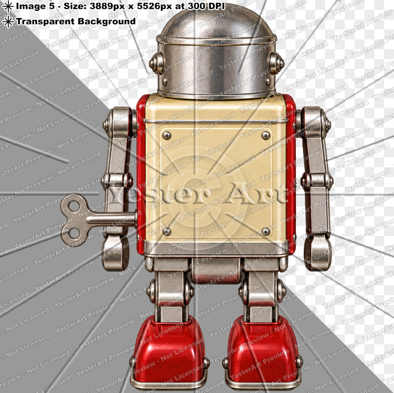 Vintage Tin Toy Robot - Circa 1950s | Digital Artwork Download