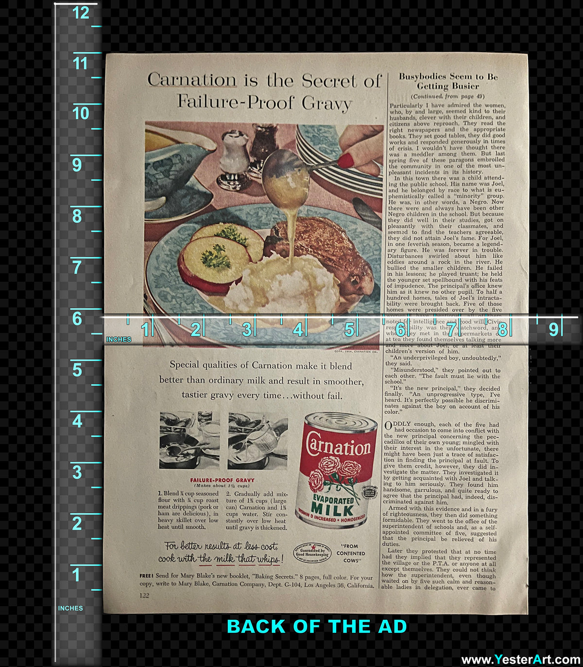 Coca-Cola / Carnation Evaporated Milk — Vintage Magazine Advertisement, c. 1954