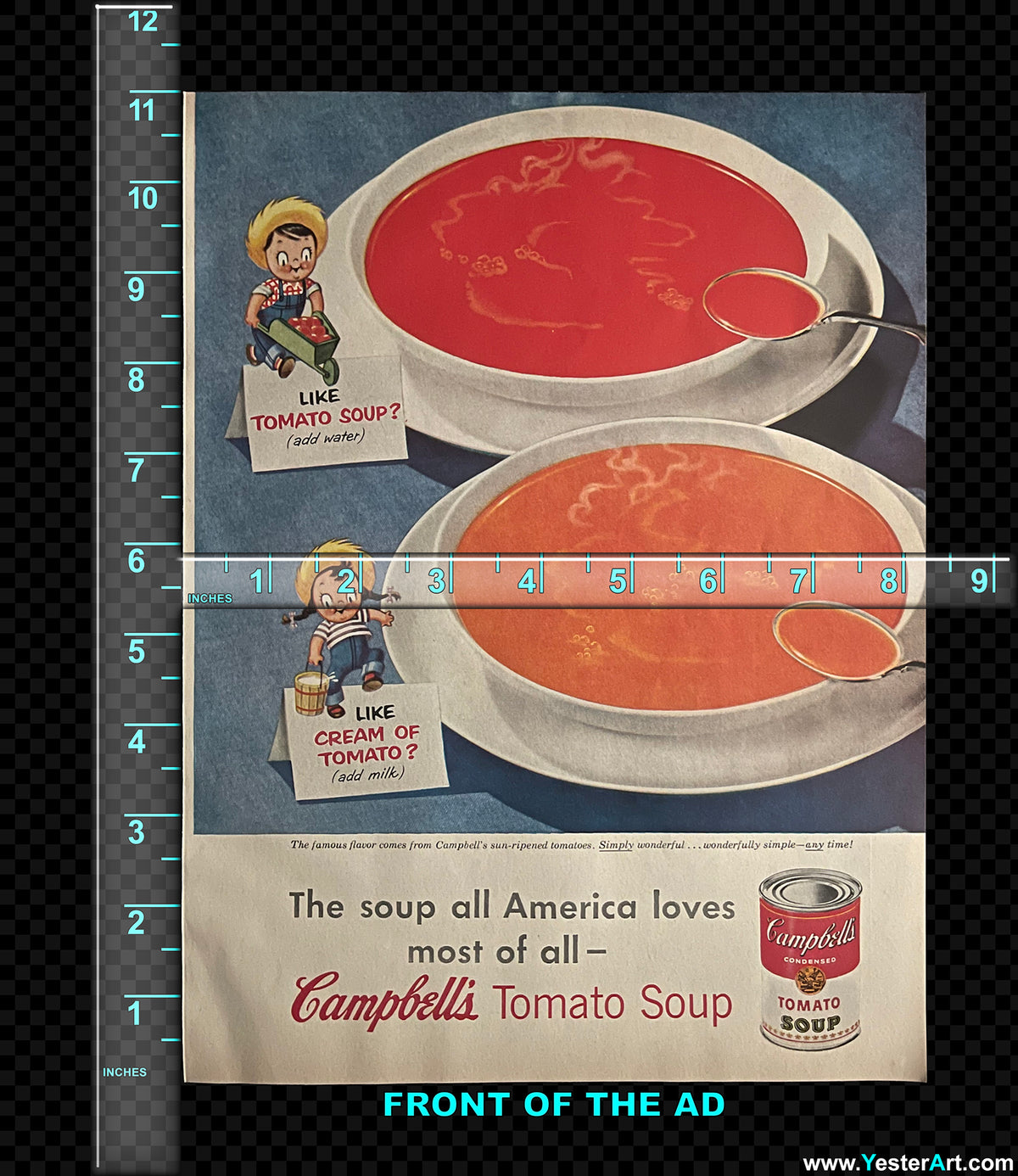 Campbell’s Tomato Soup / Nabisco Cookies — Vintage Magazine Advertisement, c. 1954