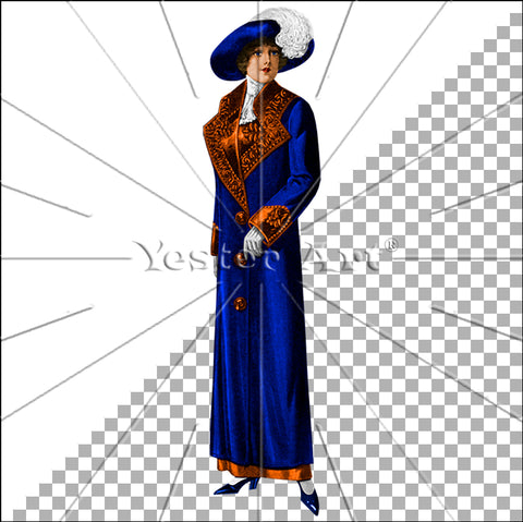Image of Woman 2 (PCH) Coat 2 (Blue) - C. 1920