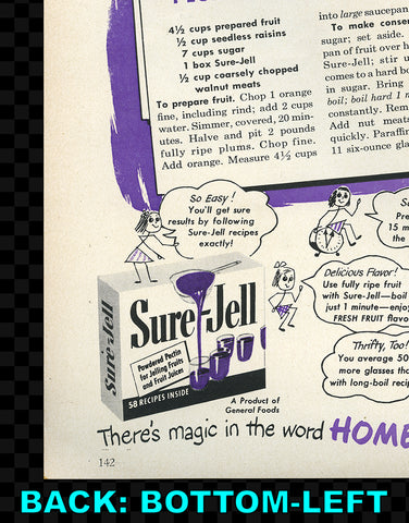 Image of PRINT: French’s Mustard (front) / Sure-Jell (back) - C. 1950